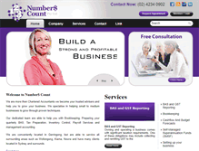 Tablet Screenshot of numberscount.com.au